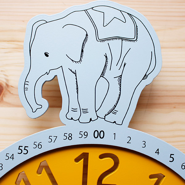 ヤマト工芸 振り子時計 circus clock ゾウ ステップ秒針 掛け時計 日本