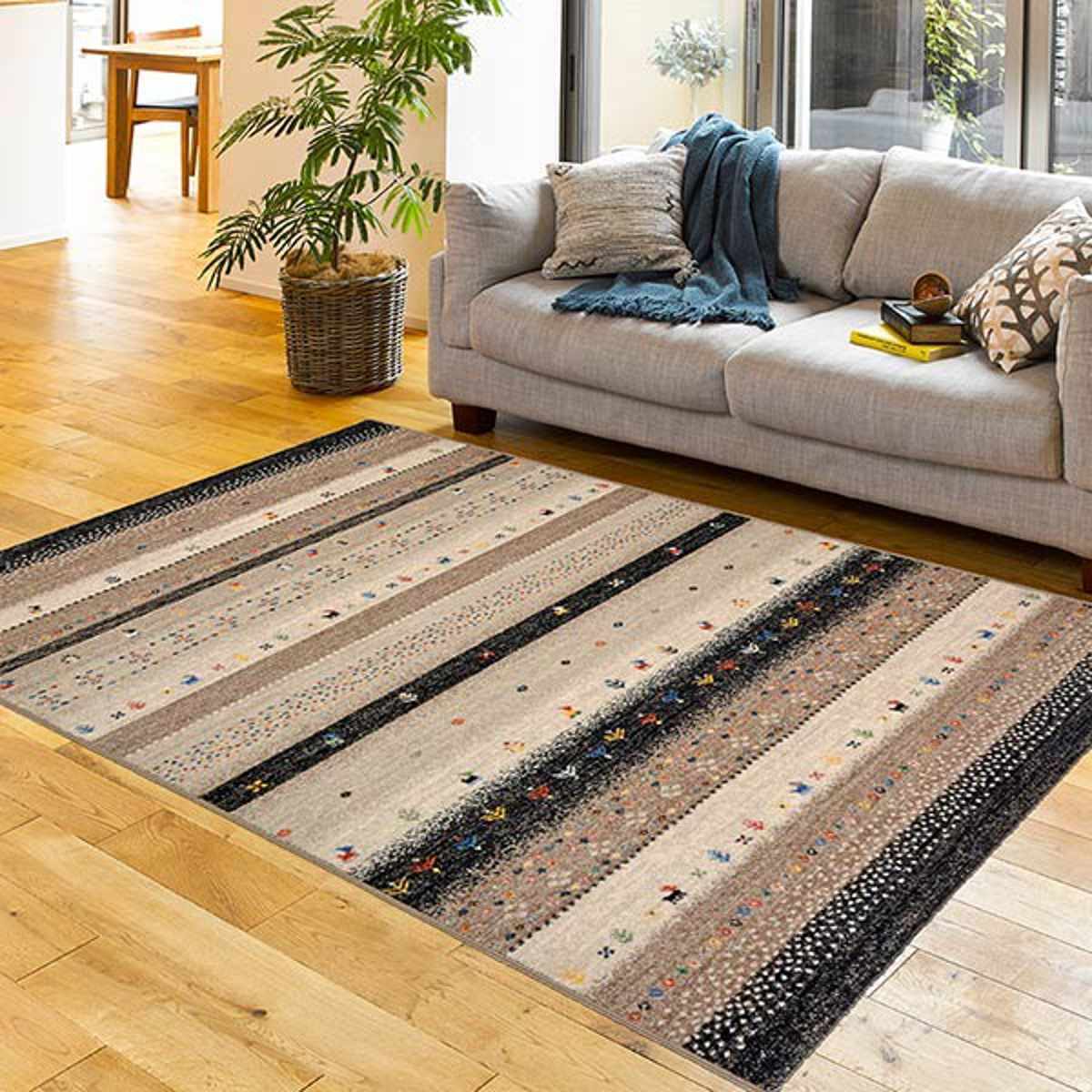 ラグ ベルギー製ウィルトンラグ INFINITY レーヴ 160×230cm グリーン