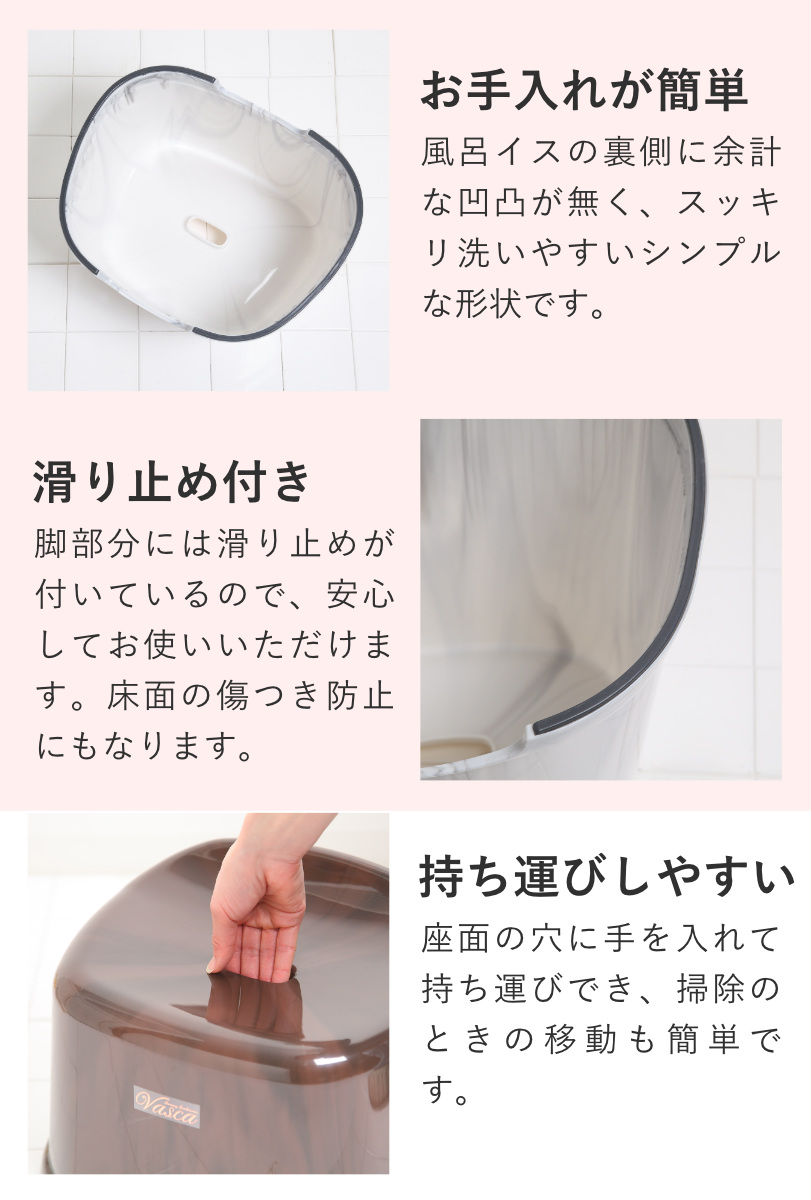 リッチェル（Richell） 風呂椅子 バスカ 22cm 日本製 （ 風呂椅子 風呂