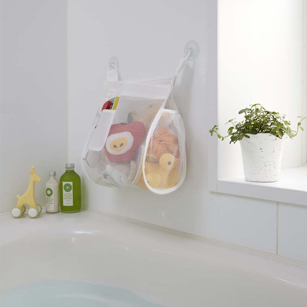 山崎実業 お風呂おもちゃ袋 スクエア （ バス収納 おもちゃ 収納 お