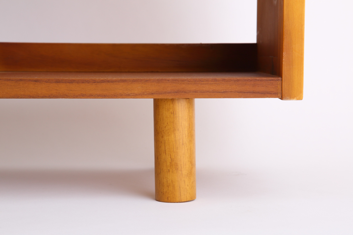 弘益 オープンラック 幅70cm 2段 寄木突板 ヴィンテージ調 HENT