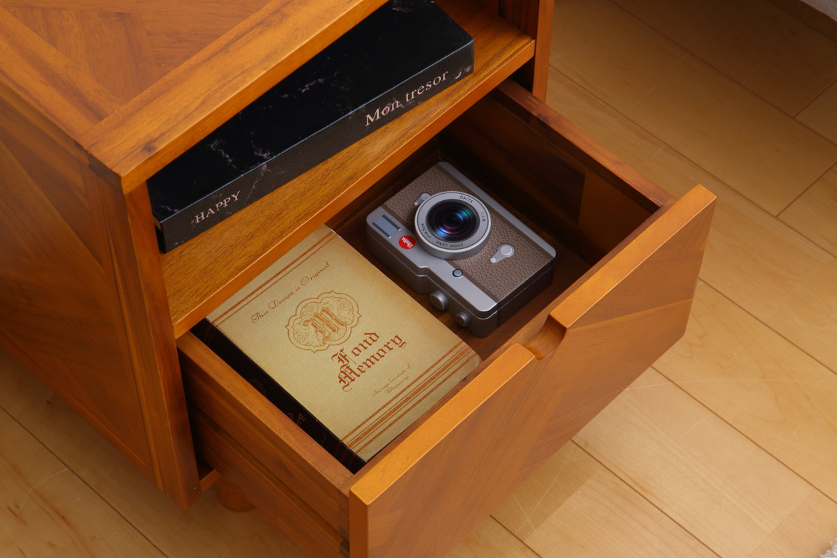 サイドチェスト 幅40cm 寄木突板 ヴィンテージ調 HENT （ ヘント チェスト 幾何学柄 ラック 引出し 収納 ） | 弘益 | 10