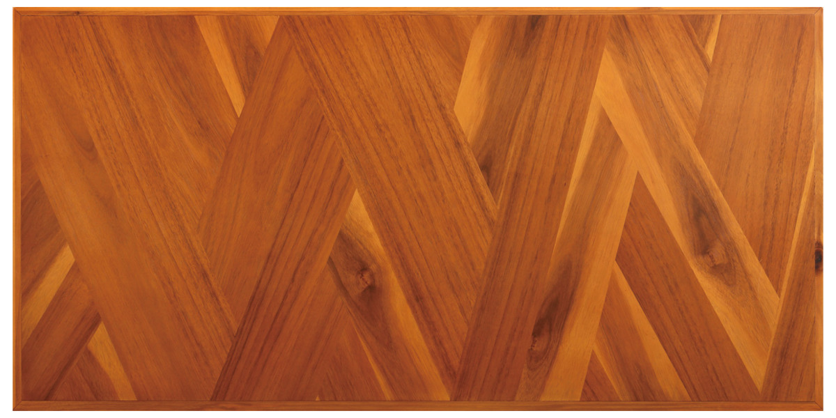 サイドチェスト 幅40cm 寄木突板 ヴィンテージ調 HENT （ ヘント チェスト 幾何学柄 ラック 引出し 収納 ） | 弘益 | 04