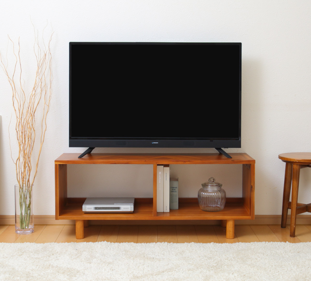 弘益 テレビ台 幅100cm ローボード 寄木突板 ヴィンテージ調 HENT 