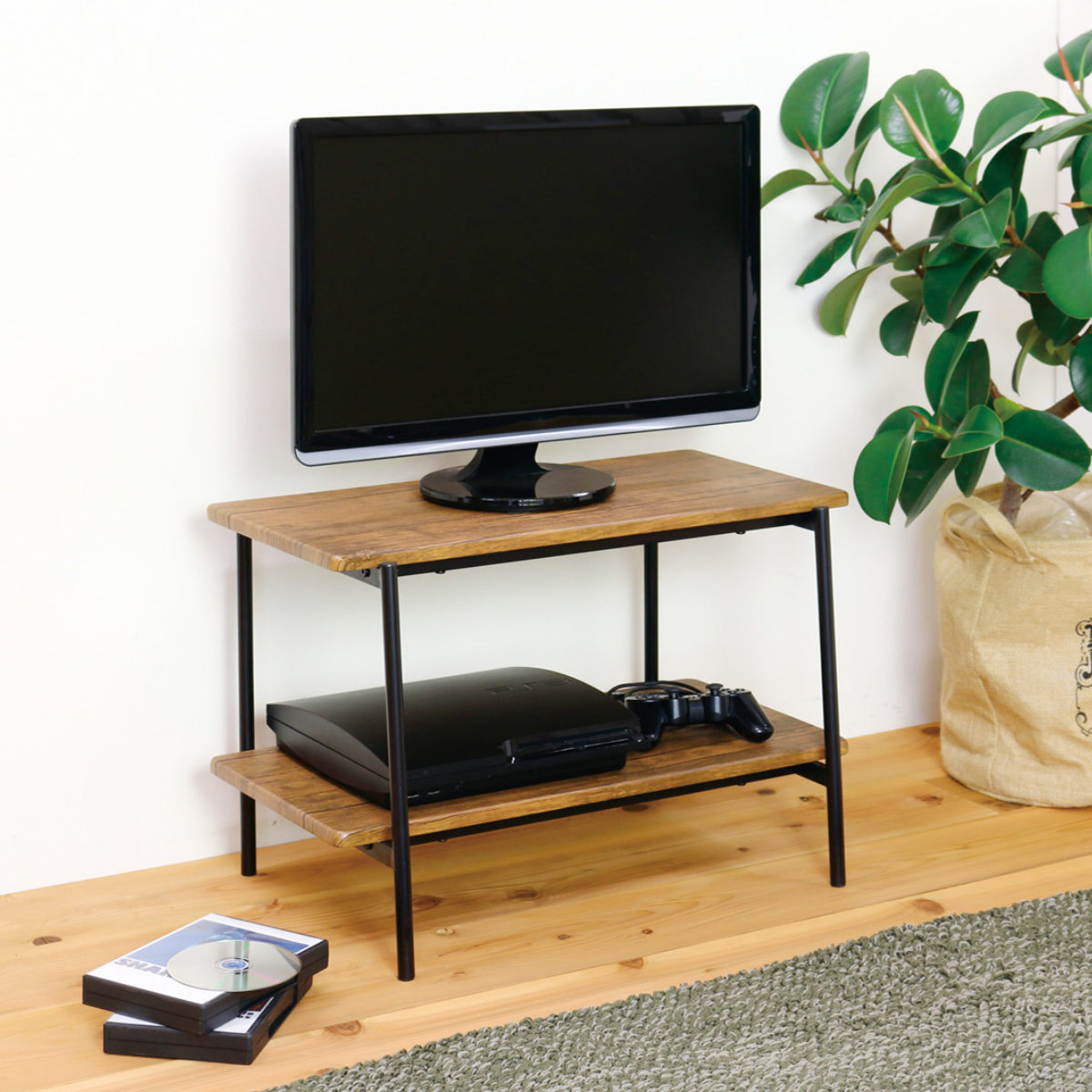 弘益 テレビ台 幅60cm 2段 ローボード ヴィンテージ調 シンプル 弘益 テレビ台 幅60cm 2段 ローボード ヴィンテージ調 シンプル