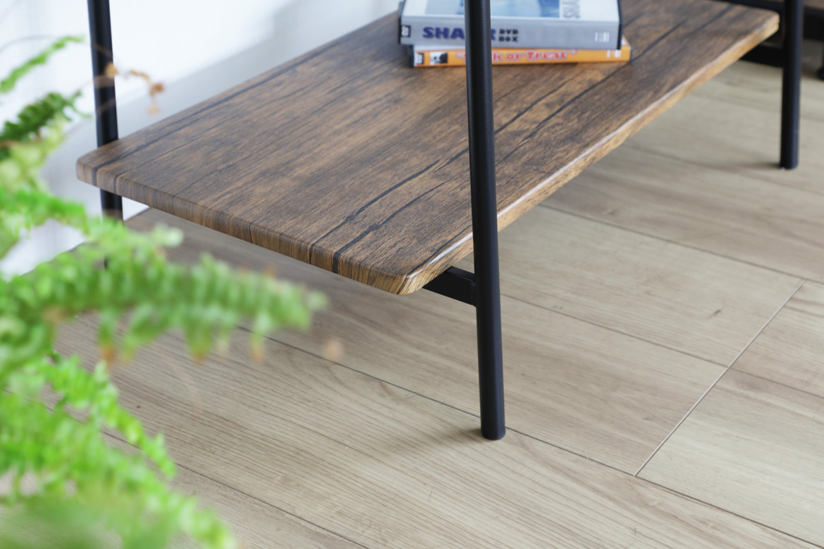 弘益 テレビ台 幅60cm 2段 ローボード ヴィンテージ調 シンプル