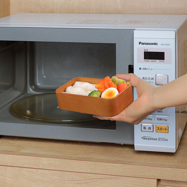 弁当箱 600ml 1段 ハラマキ 木目長角弁当 （ お弁当箱 ランチボックス