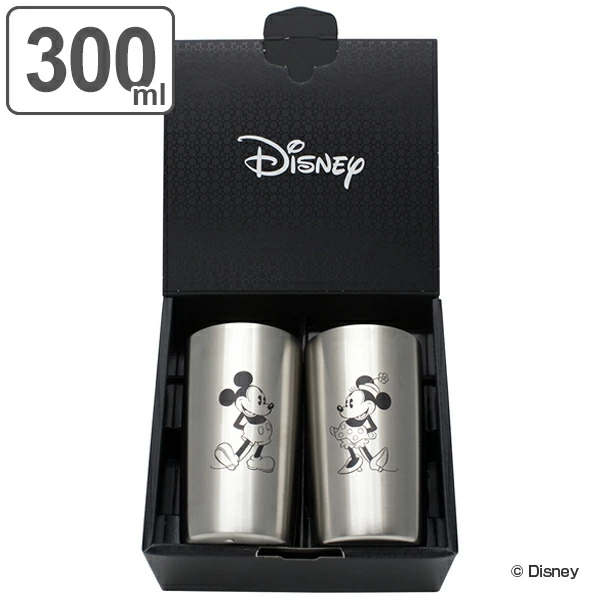 真空タンブラー 300ml ステンレス製 2個入り ミッキー ミニー ディズニー キャラクター タンブラー ペア セット ステンレス コップ 保温 保冷 リビングート Paypayモール店 通販 Paypayモール