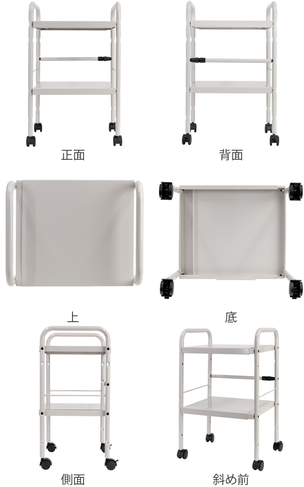 Fits WORK ラック 2段 幅37〜54×奥行29×高さ58cm デスク下 収納 ワゴン