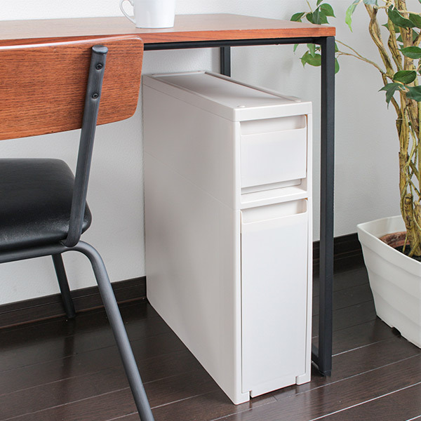 Fits WORK 収納ケース 2段 浅型 深型 幅17×奥行45×高さ58cm 引き出し