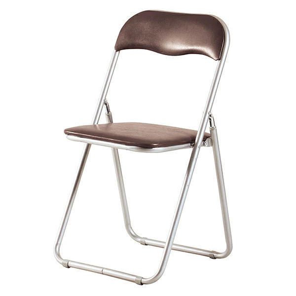 弘益 パイプ椅子 4脚セット 座面高46cm スチールフレーム 折りたたみ