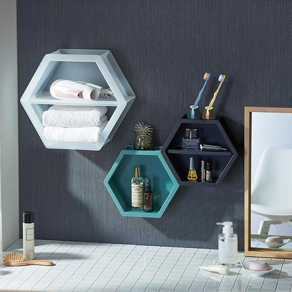 天馬 壁面収納 モアプラス M 幅28cm 壁面 壁 収納 ラック 六角形