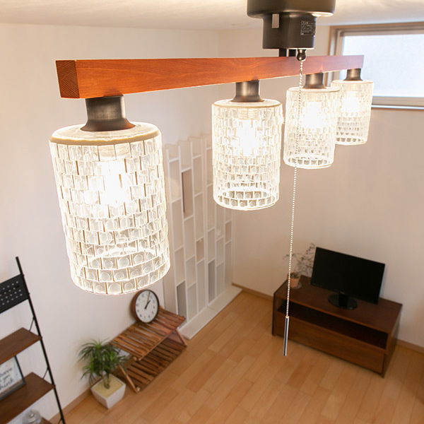 キシマ（KISHIMA） シーリングライト 照明 バータイプ 木アーム 4灯