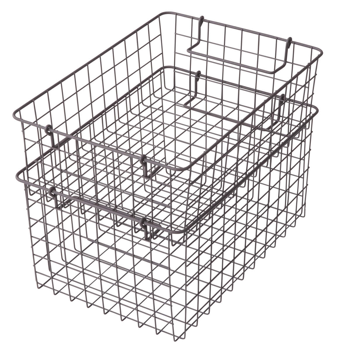 パール金属 ワイヤーバスケット スタッキング LL 深型 バスケット かご