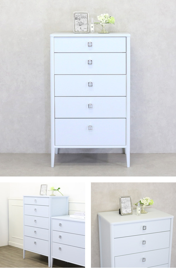 カントリー家具　5段チェスト 東海家具工業 チェスト 5段 フレンチカントリー GrandBlue 幅60cm