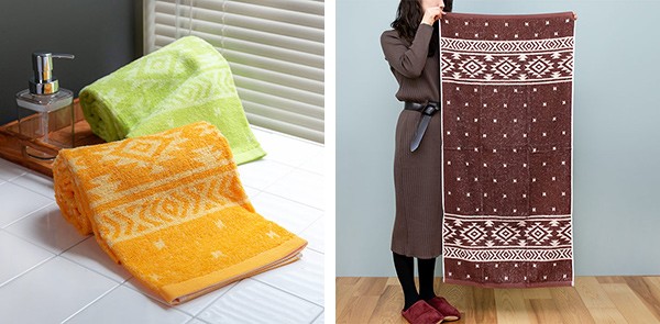 バスタオル 60×120cm ホームリラックス オルテガ タオル （ バス