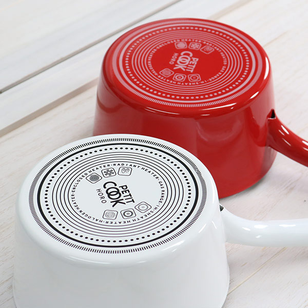 パール金属 ミルクパン 15cm IH対応 ホーロー 計量目盛り付き