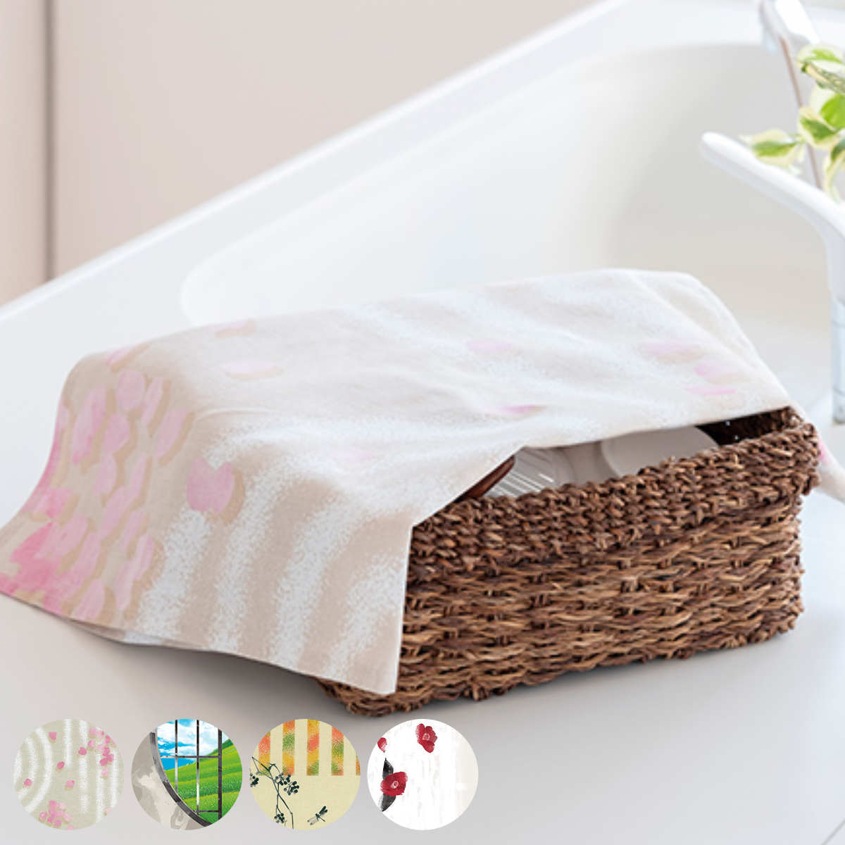 リバティ☆Liberty☆キッチンクロス☆キッチンタオル☆ティータオル☆ロンドン キッチンクロス ティータオル teatowel 日本の四季 （ 綿100％ ふきん