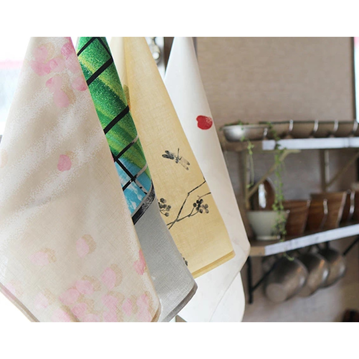 キッチンクロス ティータオル teatowel 日本の四季 （ 綿100％ ふきん