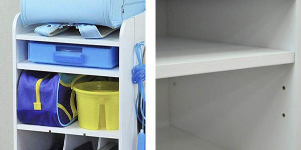 ランドセルラック スリム 幅30cm ホワイト 完成品 キャスター付き 日本