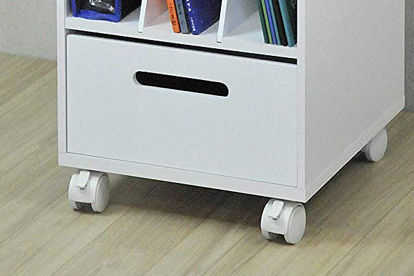 ランドセルラック スリム 幅30cm ホワイト 完成品 キャスター付き 日本