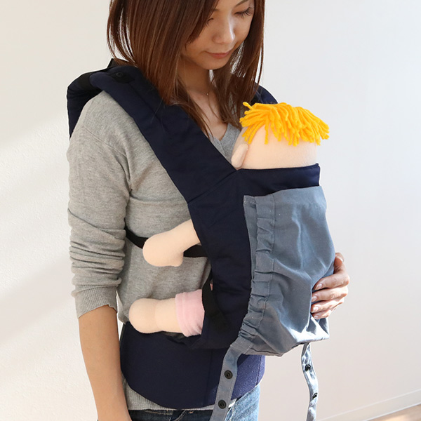 抱っこ紐 2way 収納 日本製 キャリフリー ウエストベルトキャリー ダッコヒモ （ 対面抱き おんぶ 保冷剤 ポケット フード付 抱っこひも 日本エイテックス ）
