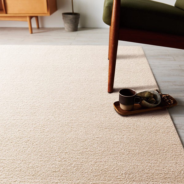 ラグ スミノエ シープ フレーテ 防ダニ 防炎 200×200cm （ ラグマット
