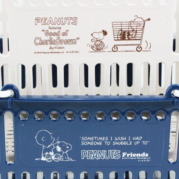 バスケット 収納 スヌーピー ショッピングバスケット 買い物かご