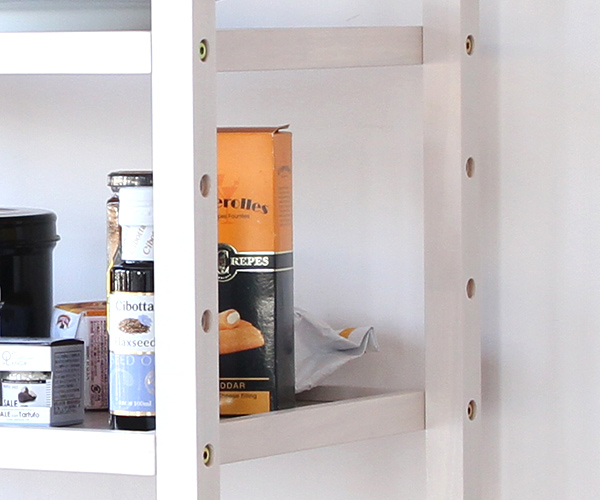 キッチンワゴン 4段 木製 引出し付 タイル天板 SOUP 幅60cm