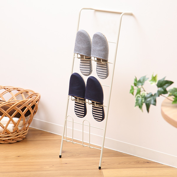 スリッパラック 壁掛け アイアン ラダーラック （ スリッパ 収納