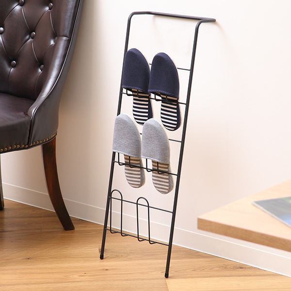スリッパラック 壁掛け アイアン ラダーラック （ スリッパ 収納