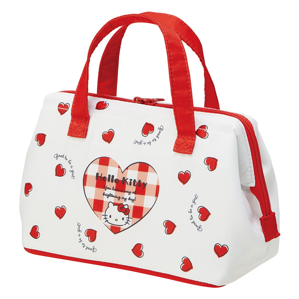 スケーター ランチバッグ 保冷 がま口型 ハローキティ Red Heart