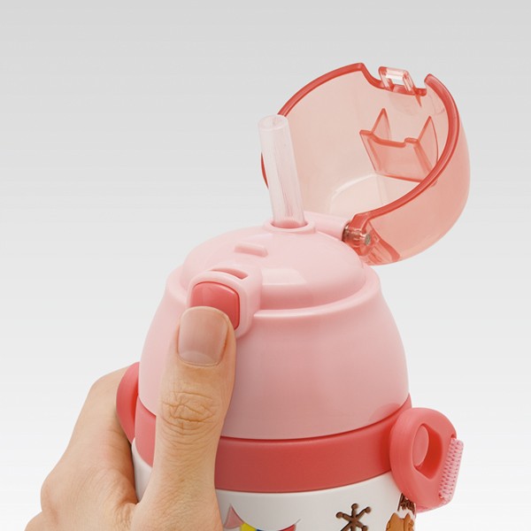sanrio（サンリオ） 水筒 ステンレス ストロー 3Dワンプッシュストロー