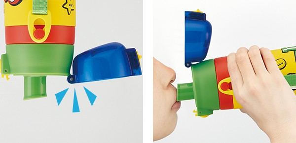 新品！スーパーマリオ 3D 直飲み ステンレス 水筒 子供用 保冷 480ml 水筒 ステンレス 直飲み 3Dロック付ダイレクトボトル スーパー