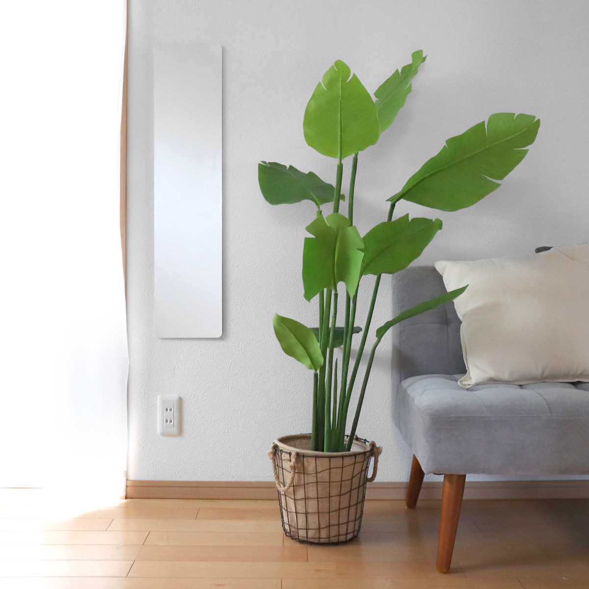 割れない鏡 セーフティミラー スリム 横21×縦87cm （ 鏡 壁掛け かがみ