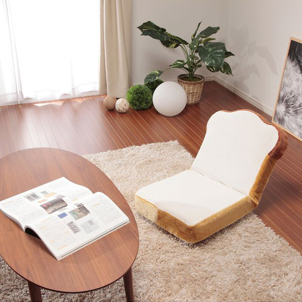 座椅子 パン座椅子 リクライニング式 幅45cm リクライニング 食パン座