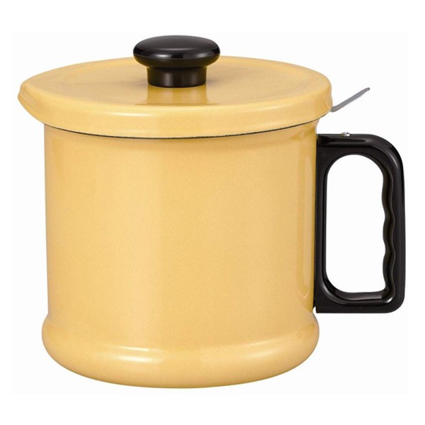 富士ホーロー オイルポット 1.5L Honey Ware 活性炭フィルター付 （ 油