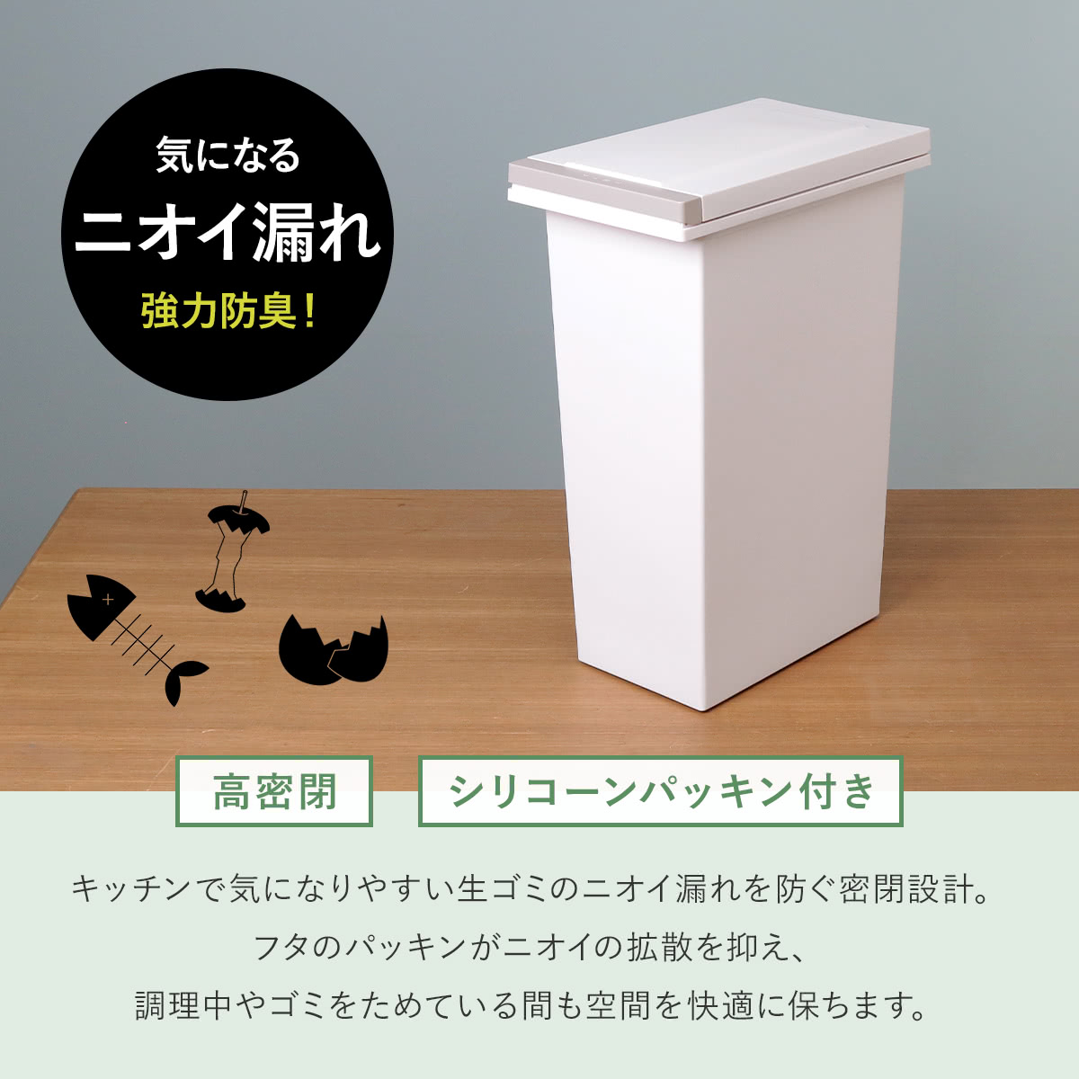 アスベル（ASVEL） ゴミ箱 20L 密閉プッシュペール エバン （ ごみ箱