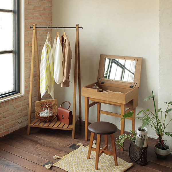 ハンガーラック 高さ約152cm Rasic ラック 木製 天然木 （ コート