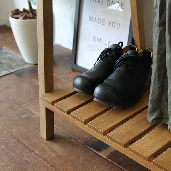 ハンガーラック 高さ約152cm Rasic ラック 木製 天然木 （ コート