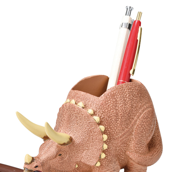 ステーショナリースタンド ペン立て 文房具 トリケラトプス 恐竜