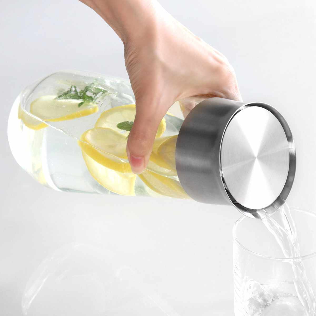 キントー 冷水筒 ピッチャー 1L LUCE ウォーターカラフェ 耐熱ガラス