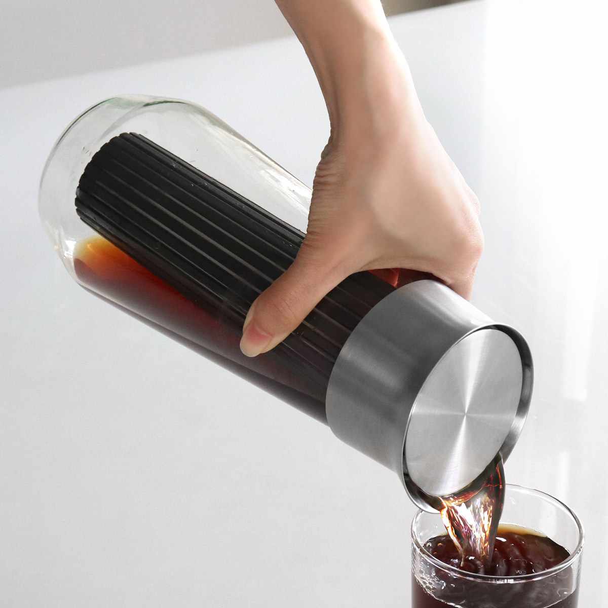 キントー 冷水筒 ピッチャー 1L LUCE コールドブリューカラフェ 耐熱 
