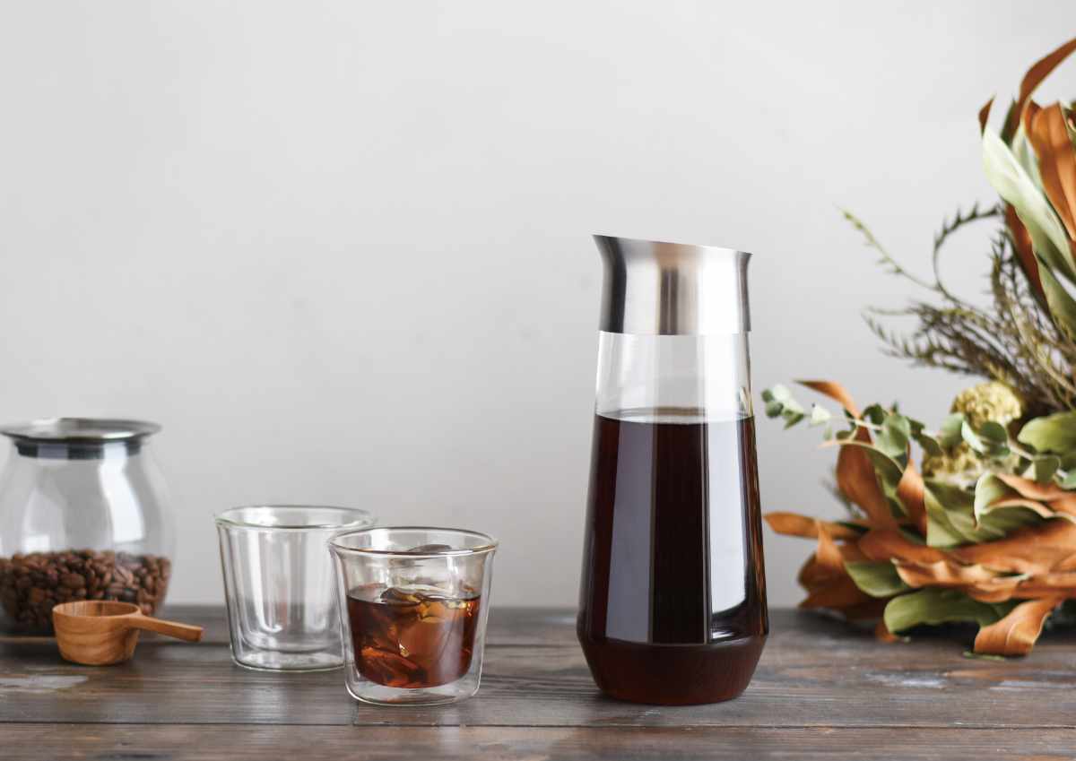 キントー 冷水筒 ピッチャー 1L LUCE コールドブリューカラフェ 耐熱 