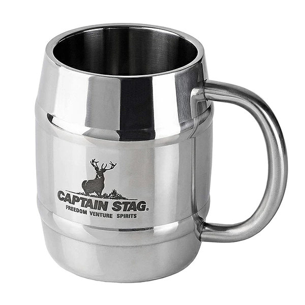 CAPTAIN STAG（キャプテンスタッグ） マグカップ 樽型 ステンレス製