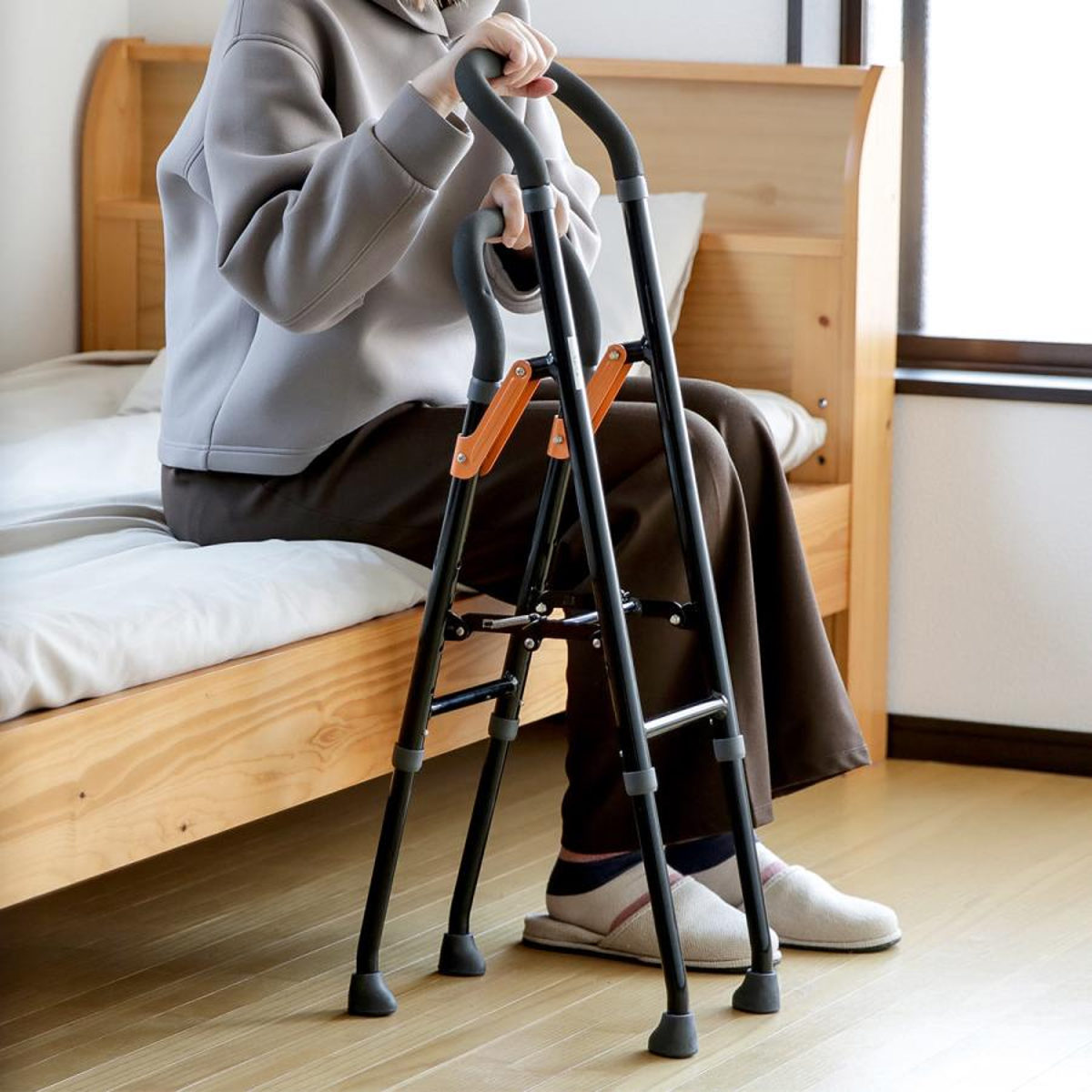 幸和製作所 杖 手すり 立ち上がり 補助手すり 折りたたみ 軽量 多脚杖