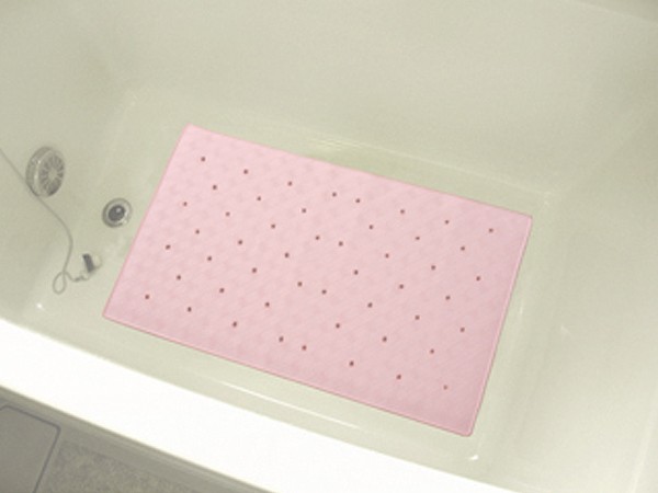 バスマット 浴槽 吸盤付 介護用品 ピンク （ お風呂マット 浴室 介護