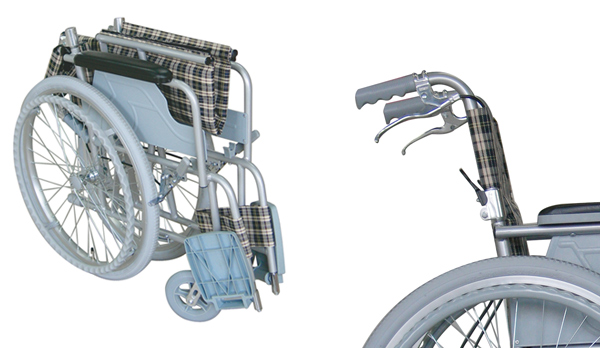 車いす 自走式 背折れタイプ 座面幅44cm テイコブ ハンドブレーキ付