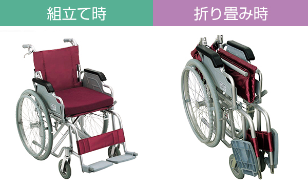 車いす 自走式 背折れタイプ 座面幅40cm テイコブ 非課税 （ 車椅子 車