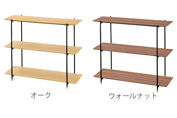 東谷 オープンラック 幅108cm 3段 木天板 ミニマルデザイン Luca